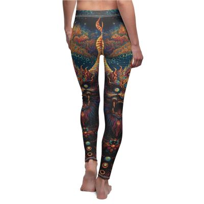 Leggings - The Psychedelic Octopus Experience- Bright Fractal Print